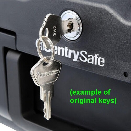 (2) Sentry 1100 - 1700 Safe Keys Cut Key Code 3A2 - 3W2 / 4A2 - 4Z2 -Free Track