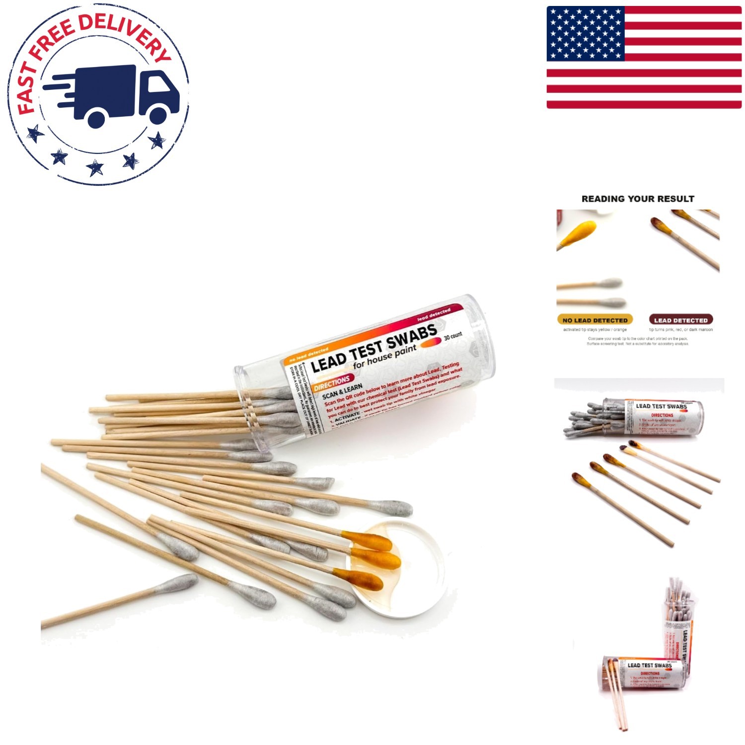 Scitus 30-Count Lead  Swabs for Painted Surfaces - Results in 30 Seconds