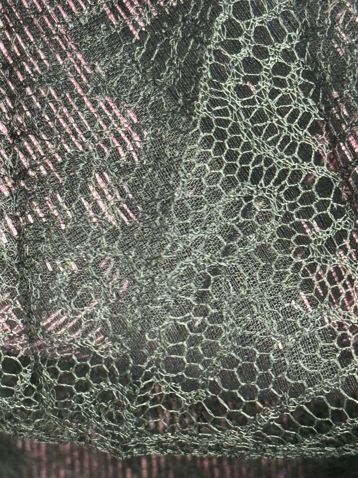 Christian Lacroix Vint. Black Chantilly Lace W Plum Silk Scarf Shawl 30” x 80”