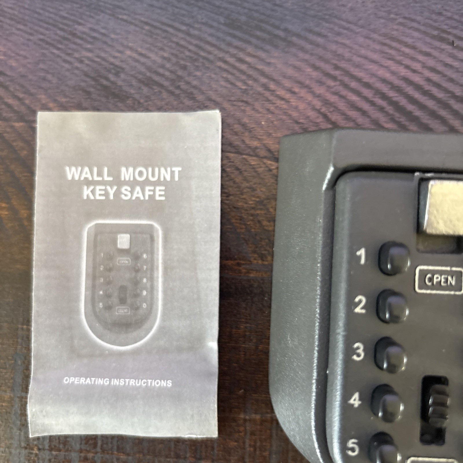 Wall Mounted Outdoor Key Storage Lock Box 10 Digit Push-Button Combination
