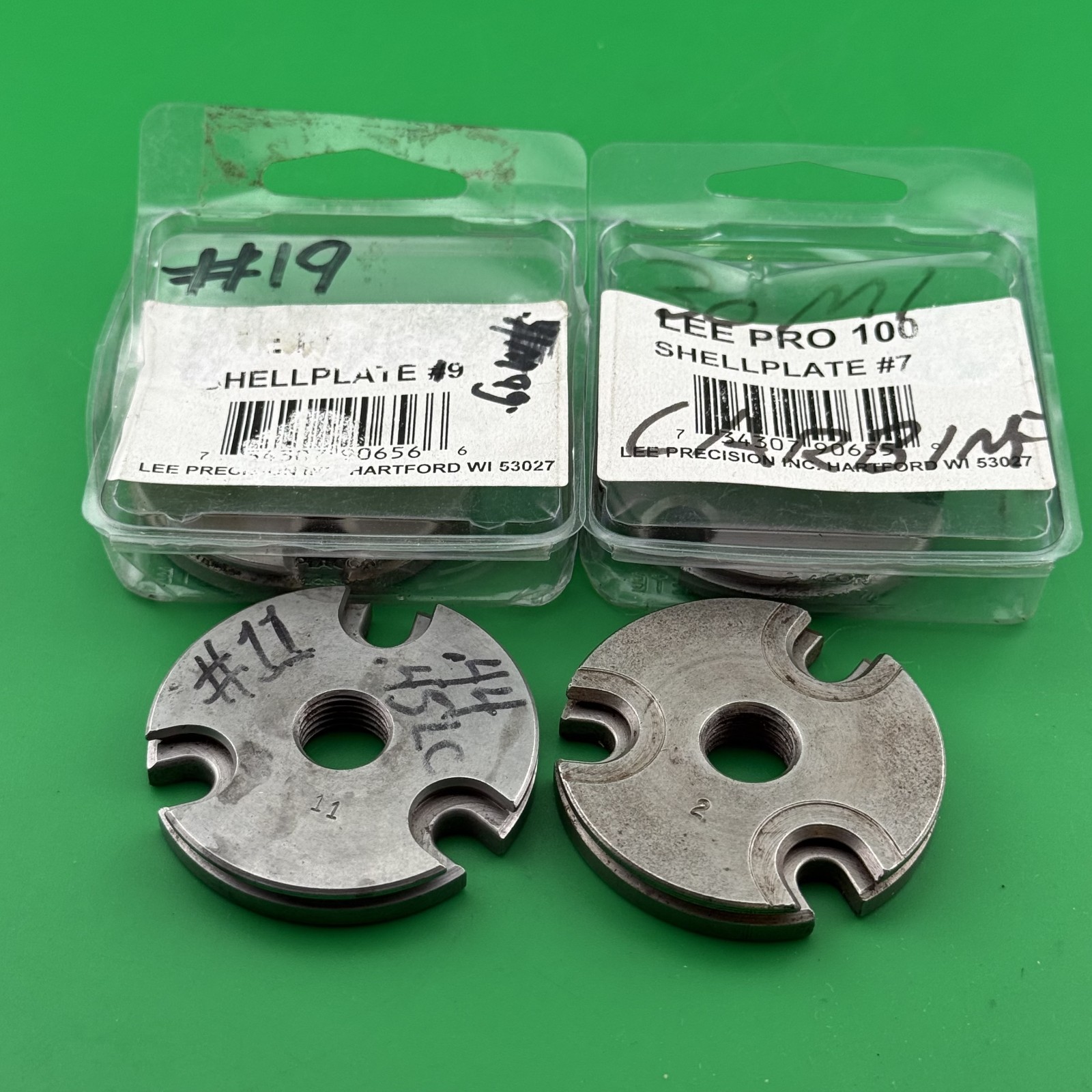 Lee Precision PRO 1000 Shellplate Lot of 4 #19 #7 #11 #2 2 new 2 used