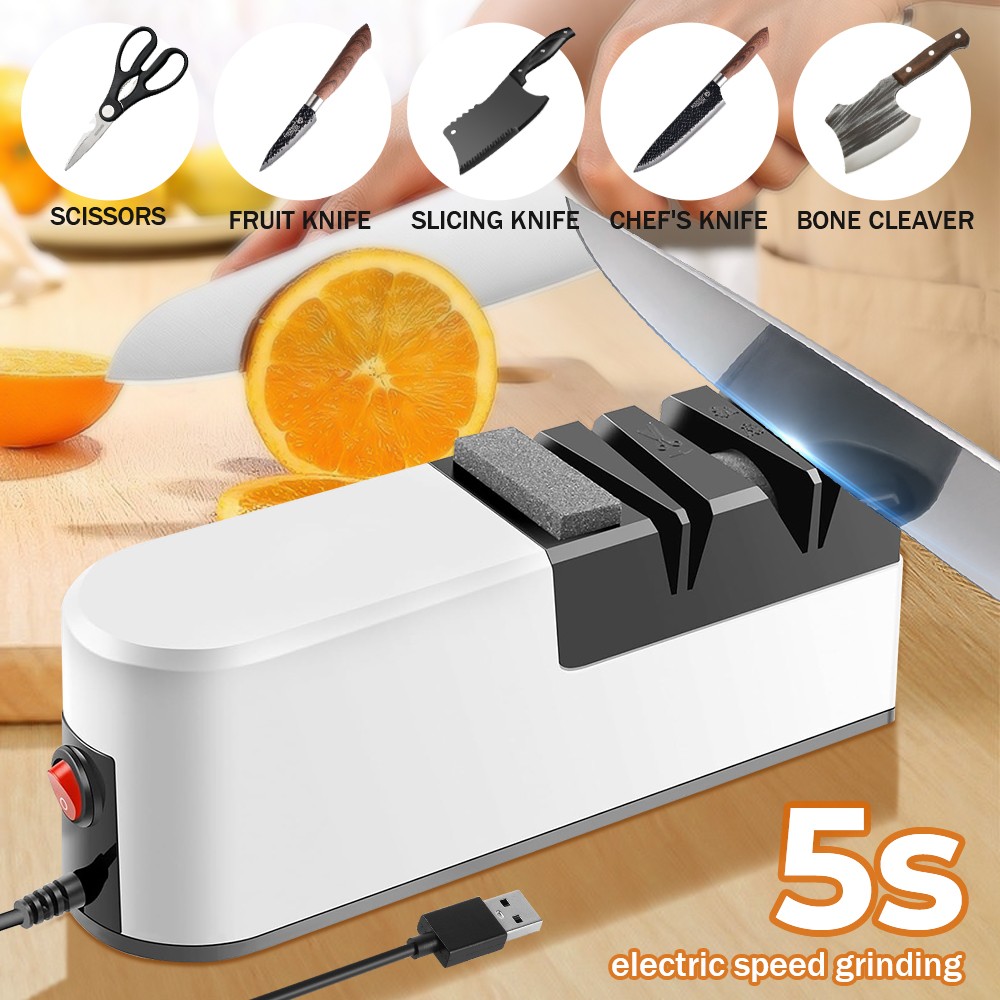 Electric Knife Sharpener Professional Kitchen Sharpening Stone Grinder knives