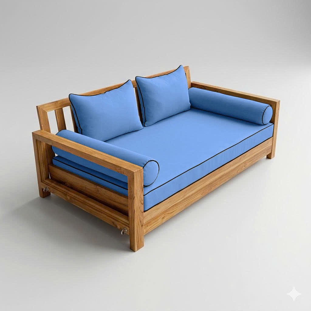 COVER ONLY STYLE 4 Mattress Pillow Daybed Porch Swing Contrast Trim Queen AD102