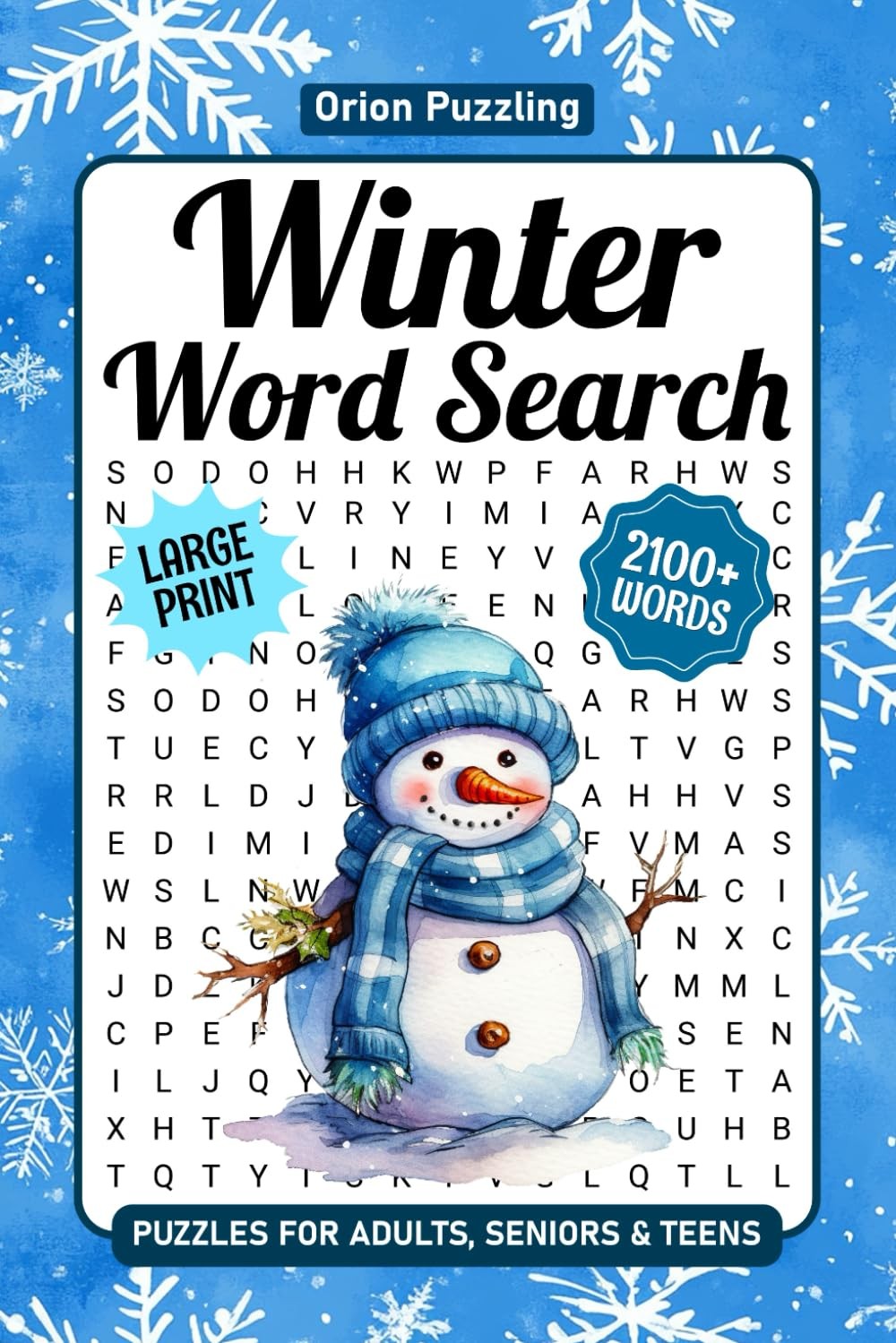 2100+ Word Search For Adults Large Print: A Fun & Relaxing Cozy Holiday Themed W