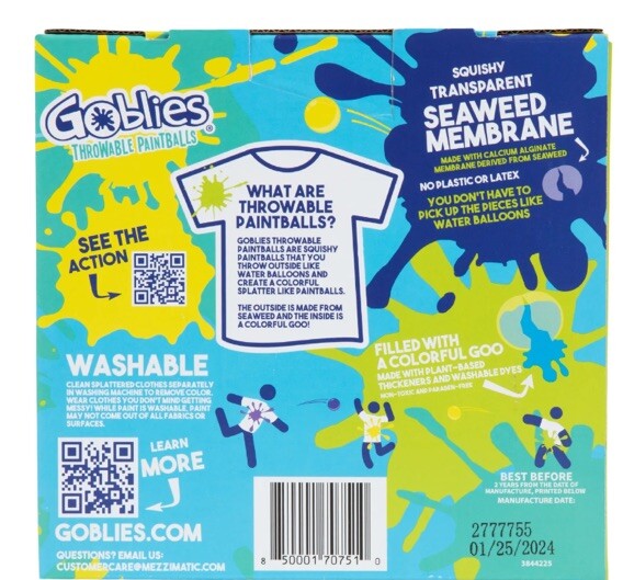 Goblies Throwable Paintball Dual Pack Green/Blue 80ct Fun, Fun, Fun