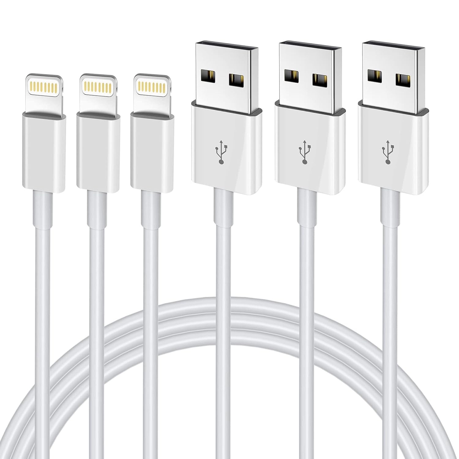 Apple MFi Certified iPhone Charger 3FT 3 Pack Lightning Cable