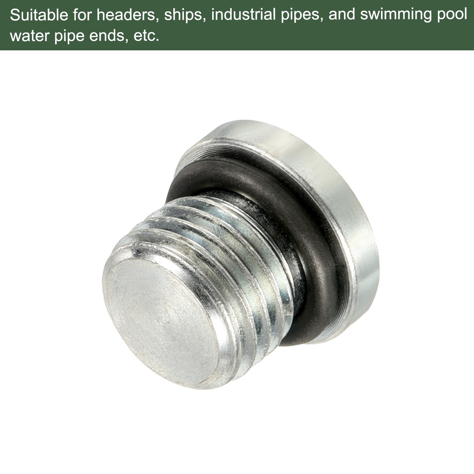 3 Pcs 7/16-20UNF Pipe Plug,for Terminate Pipe Ends (Silver)