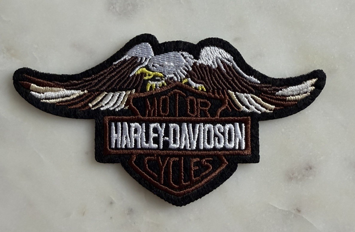 Harley Davidson Eagle - Embroidered Iron-On Patch