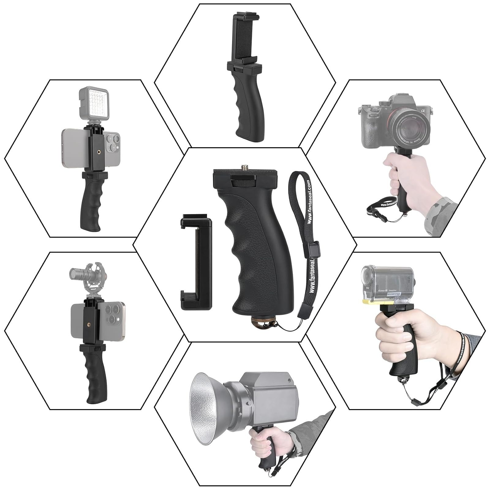 Fantaseal M-SGP Ergonomic Smartphone Stabilizer Mount for Vlogging