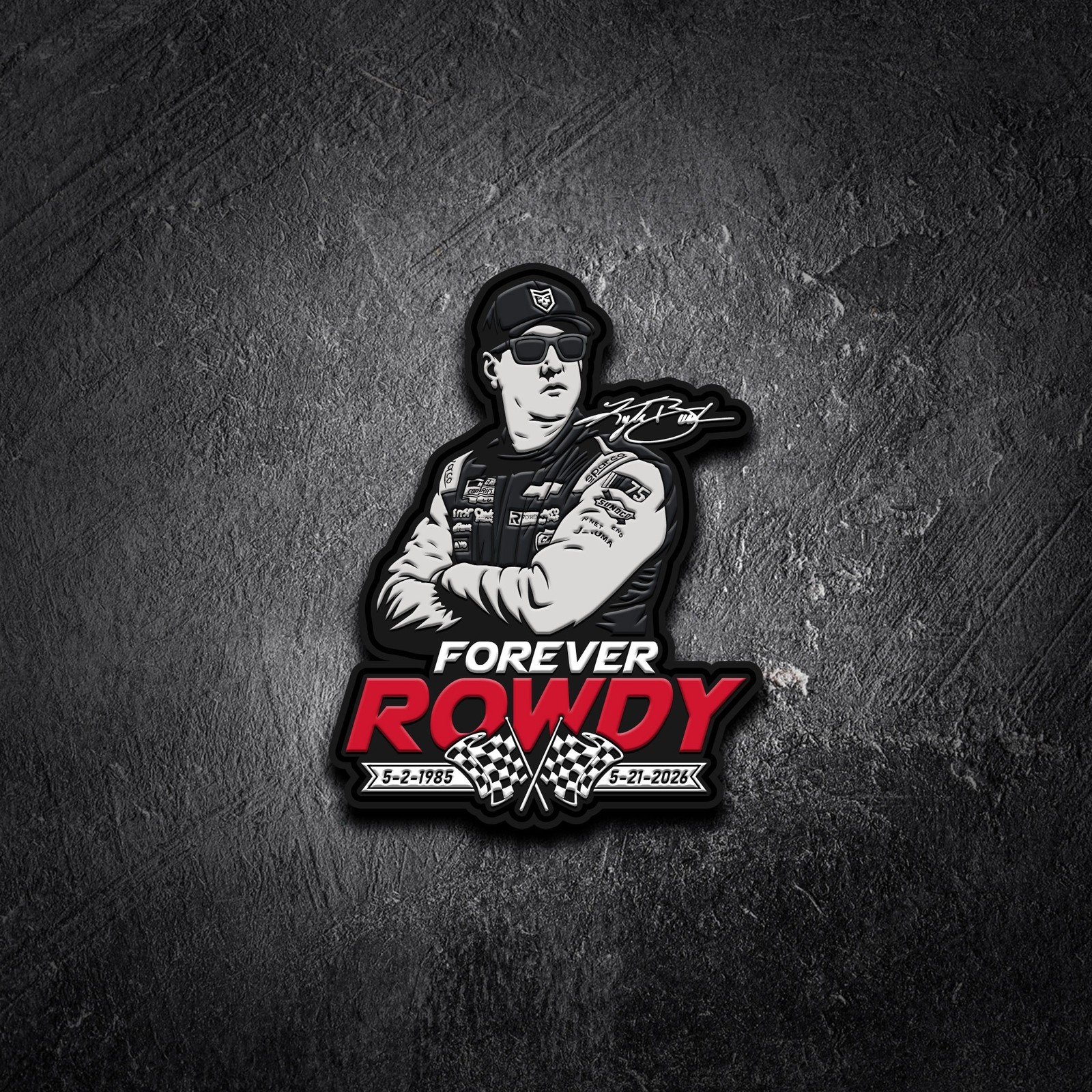 Kyle Busch: Forever Rowdy PVC Morale Patch