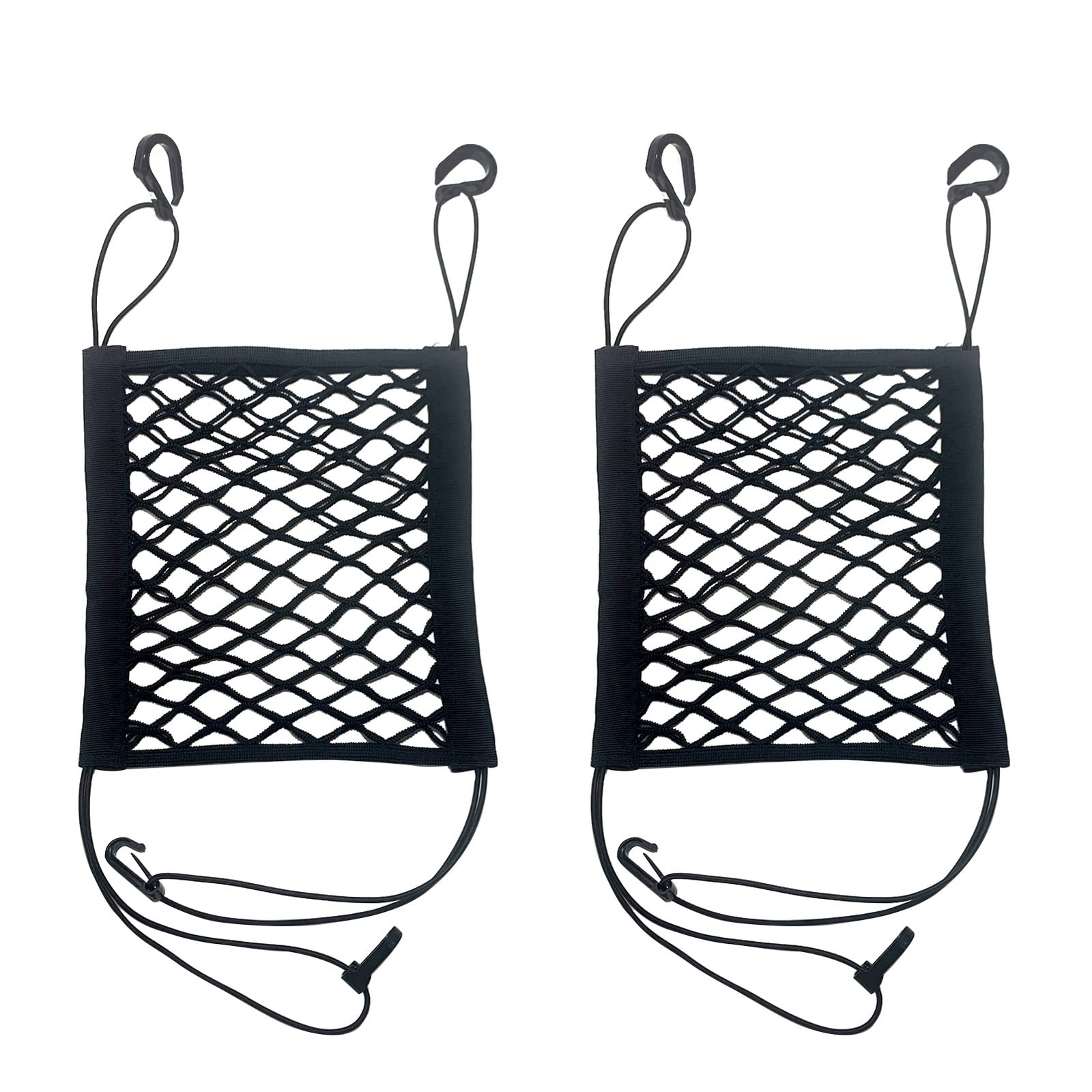 MOODKEY Upgrade Cargo Net for Motorcycle Helmet Storage, 11x9.8 Inch, Black