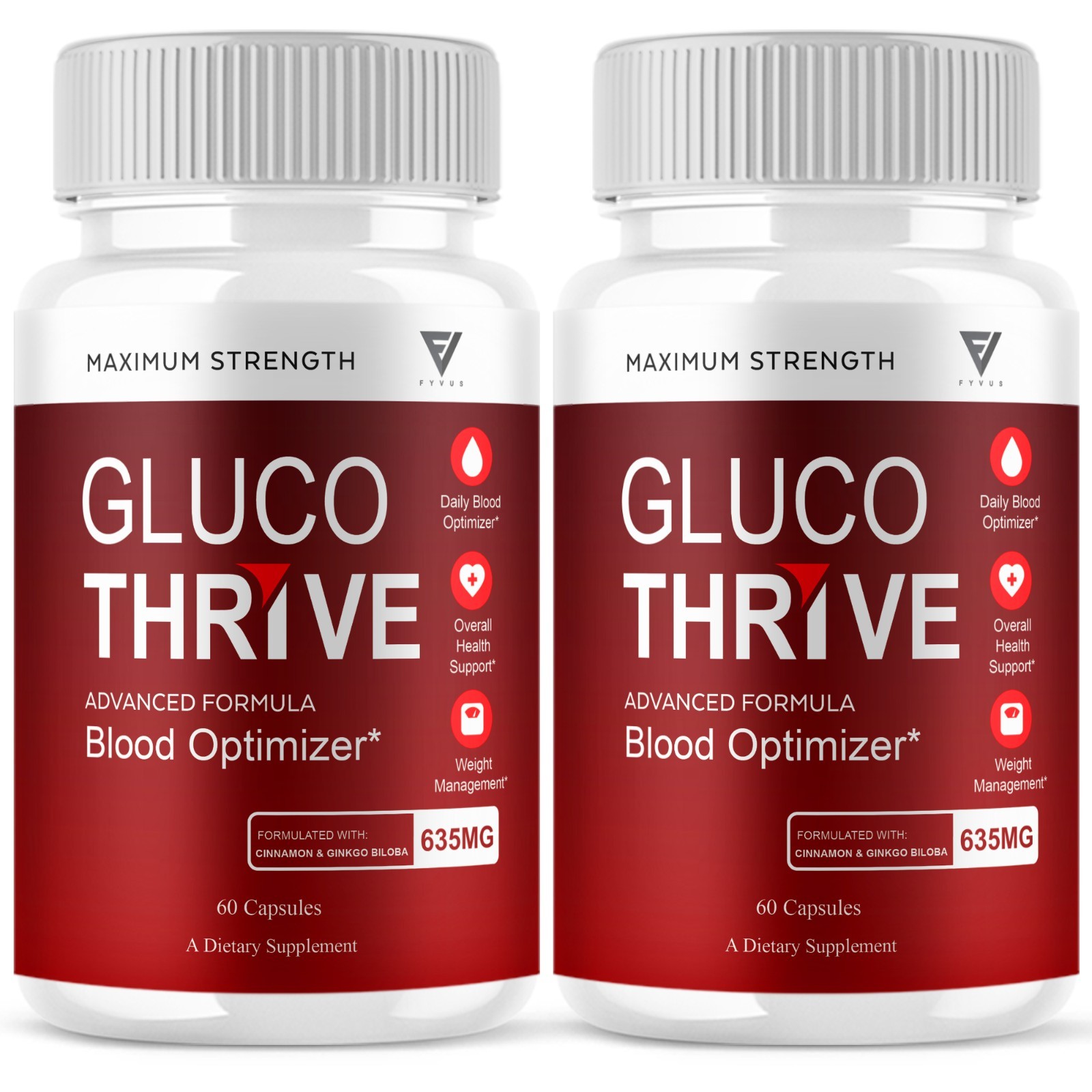 (2 Pack) Gluco Thrive Capsules, Gluco Thrive Advanced Formula (120 Capsules)