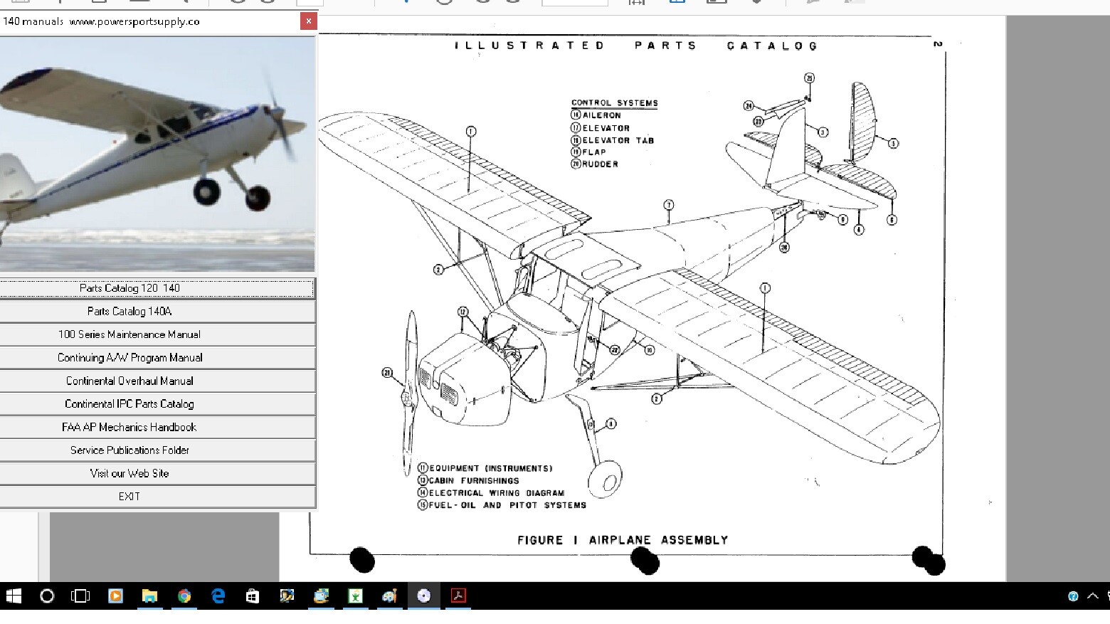 Cessna 120 140  maintenance library service manual set n engine w A/Ds