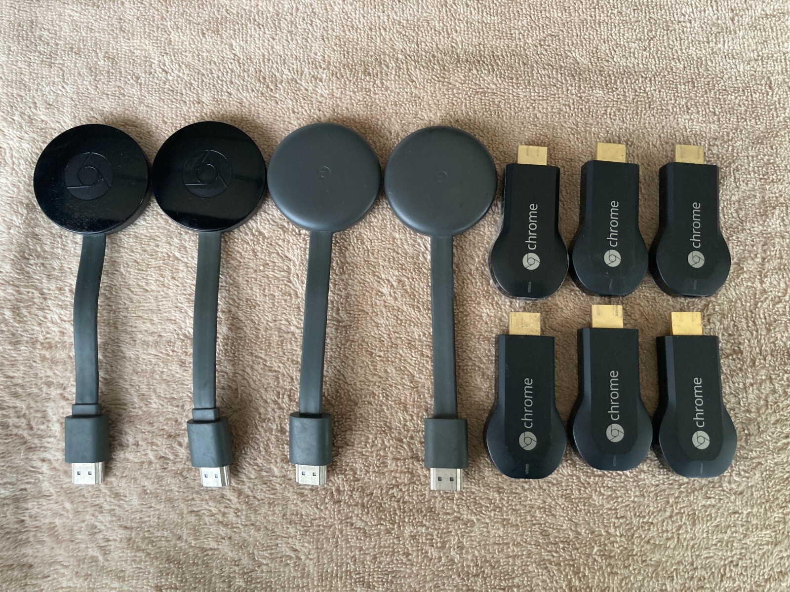 Lot of (10) Google Chromecast Media Streamer Model NC2-6A5 & Google H2G2-42 Only
