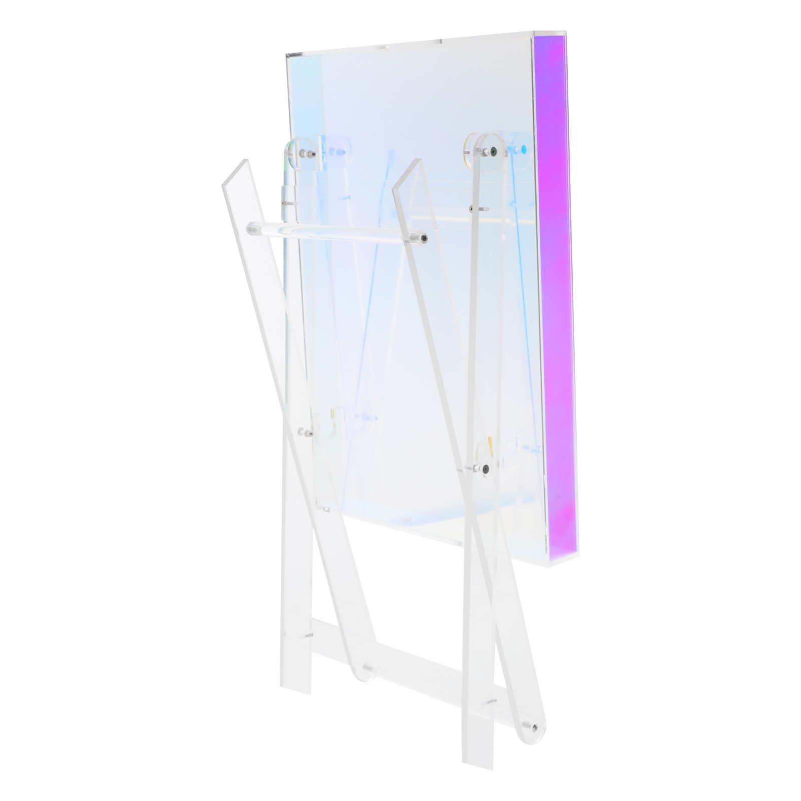 Acrylic Folding Tray Table, Acrylic End Table, Colorful Acrylic Side Table