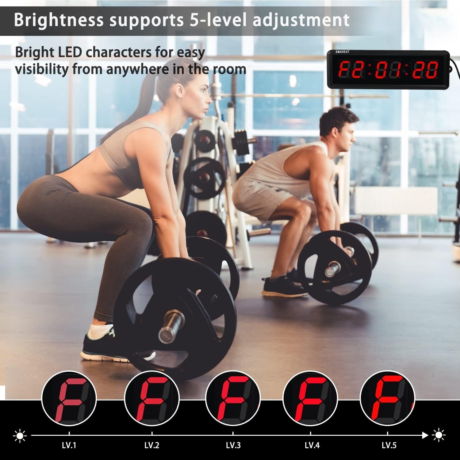 Fitness Timer with Stopwatch Button, Suitable for School/exam/Home Exercise/G...