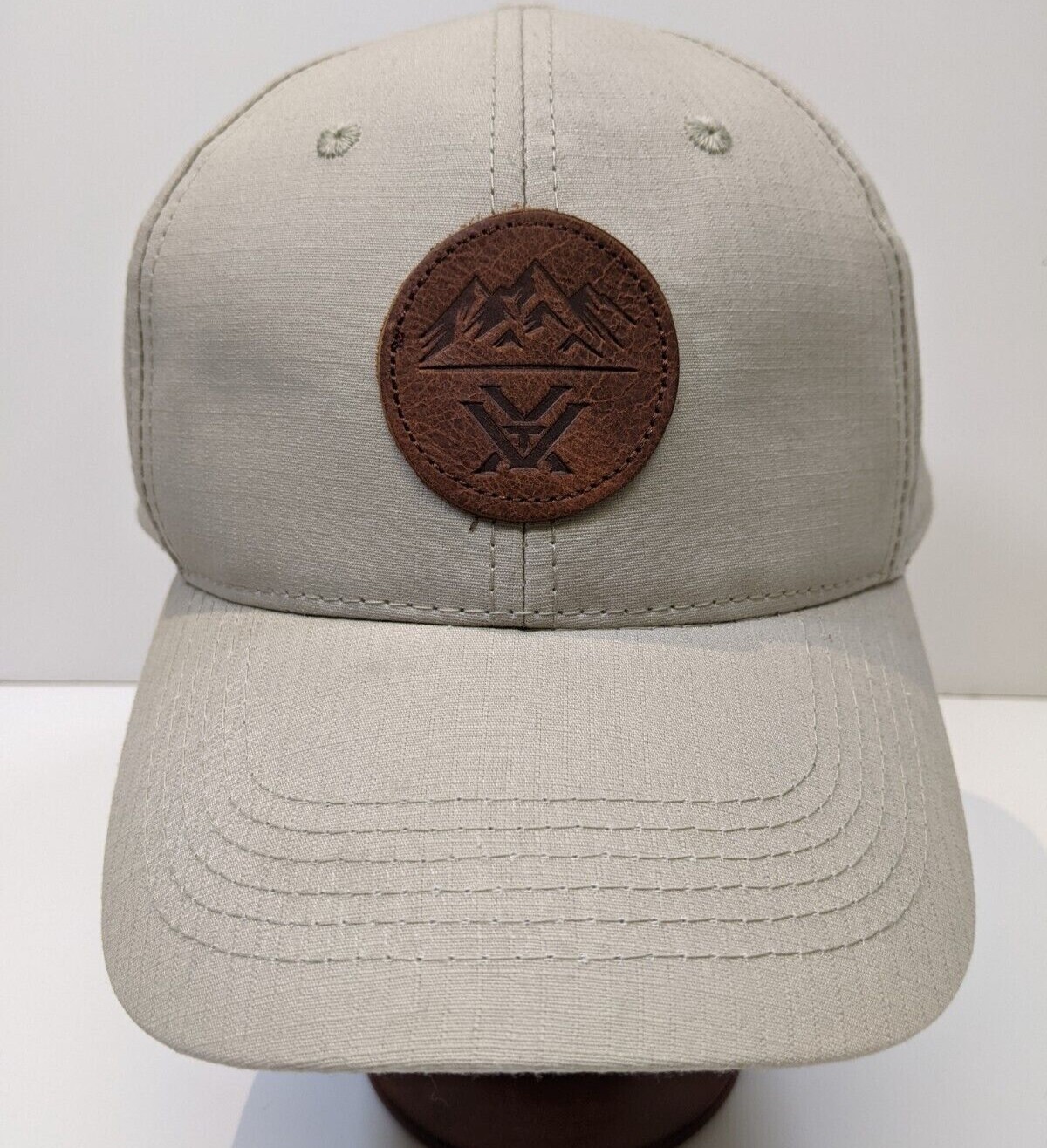 Vortex 3 Peaks Ripstop Cap Khaki New With Tags Metal Buckle & Tuck In Closure