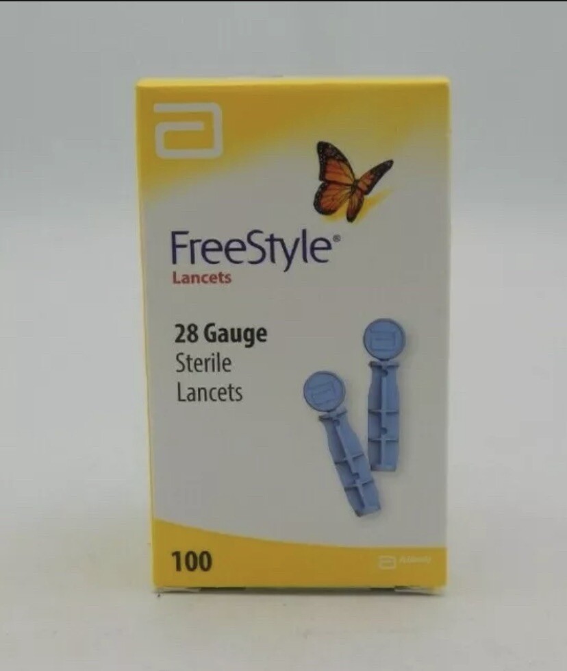 Abbott FreeStyle Lancets 28 Gauge Sterile Lancets 100 Count 01/21 NEW IN BOX