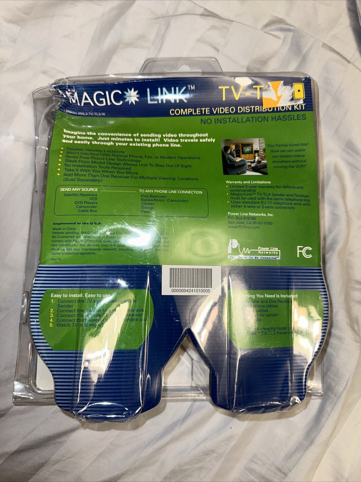 Magic Link TV-TLA Wireless Transmit Audio Video to Any Room Sender Receiver ML3