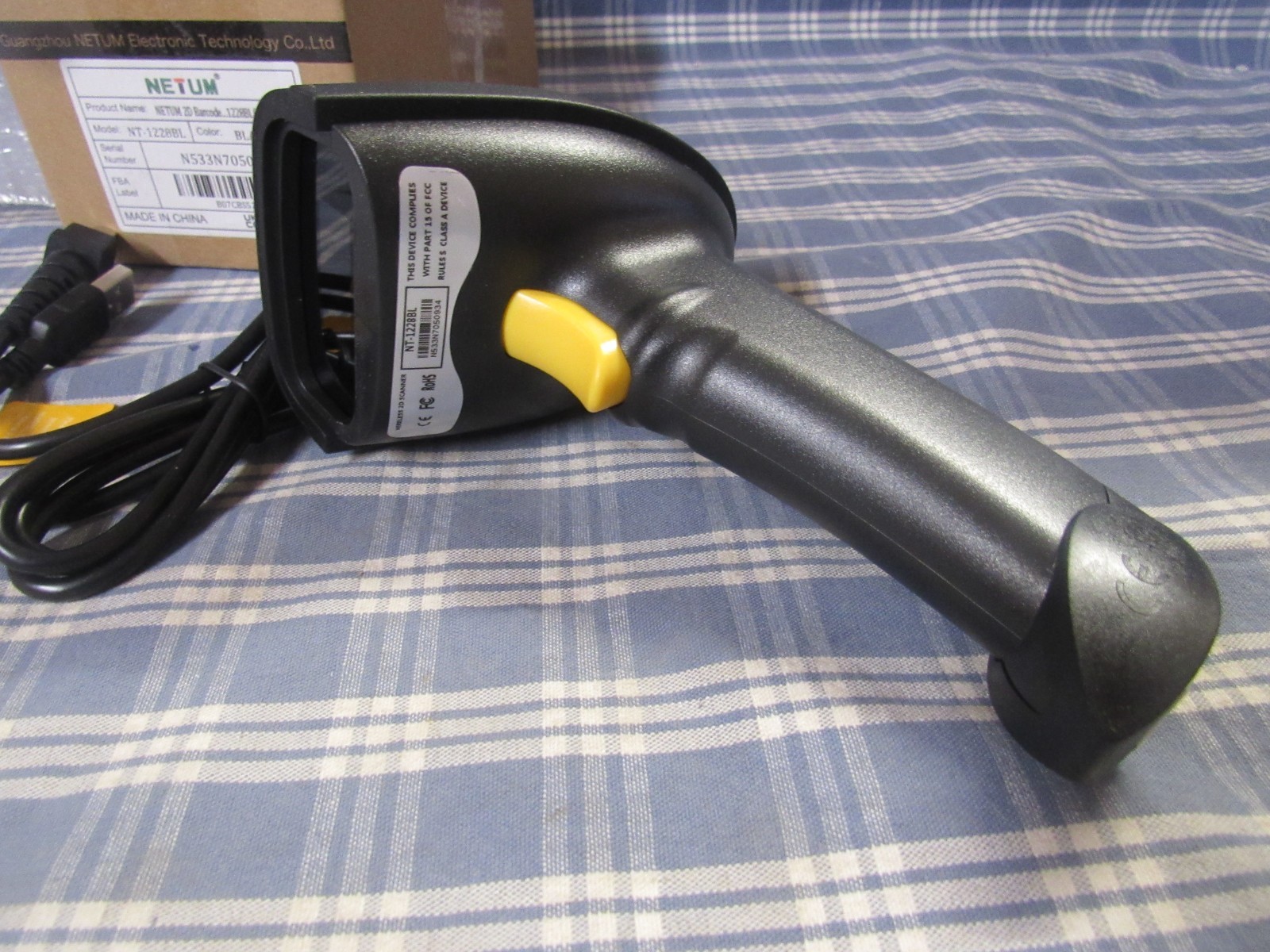 Netum NT-1228BL Bluetooth USB 2D Barcode Scanner (Open Box) FAST FREE SHIPPING.