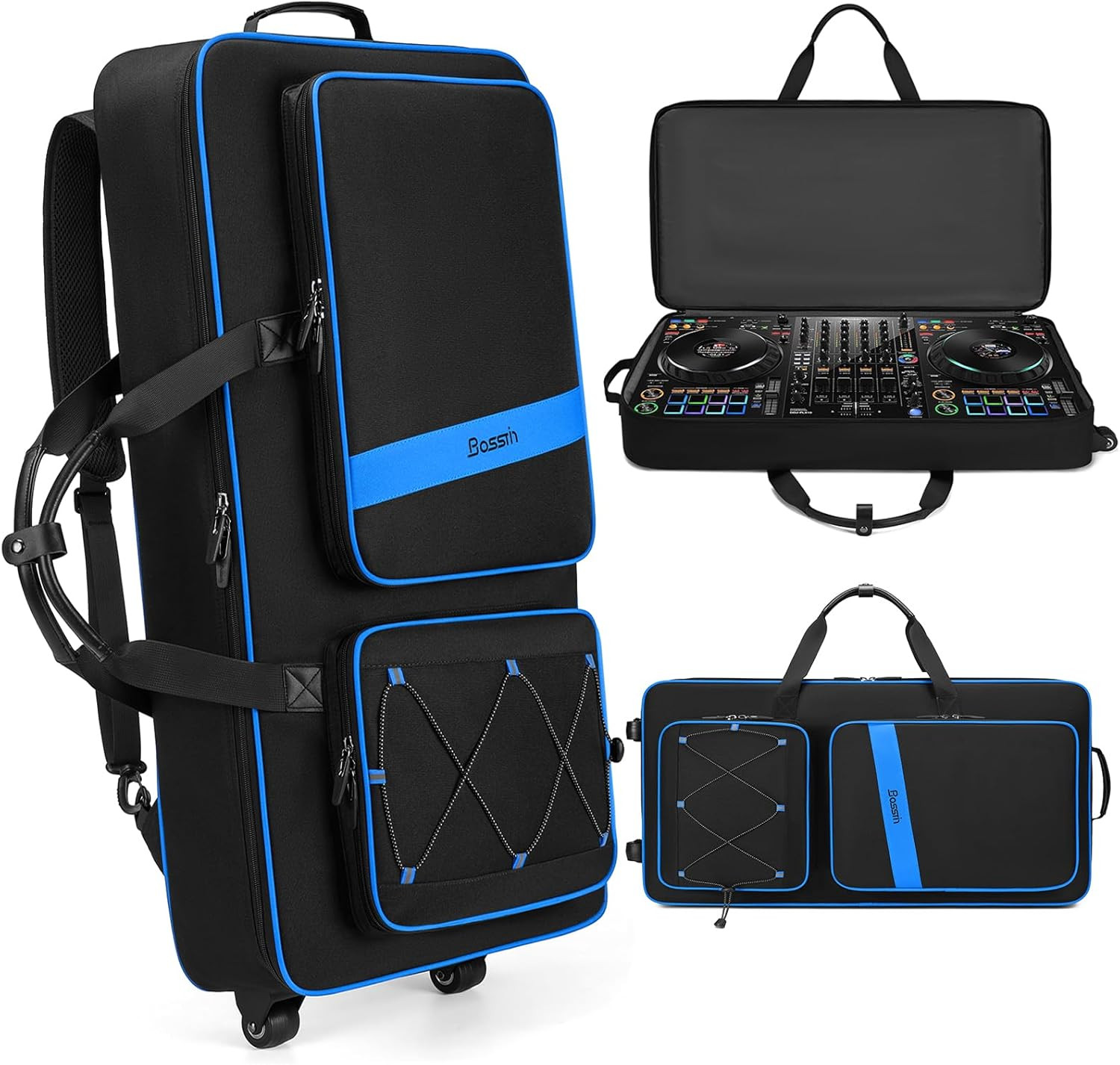DJ Controller Case with Wheels Compatible with DDJ FLX10 /1000 /FLX6 /REV7 /REV5