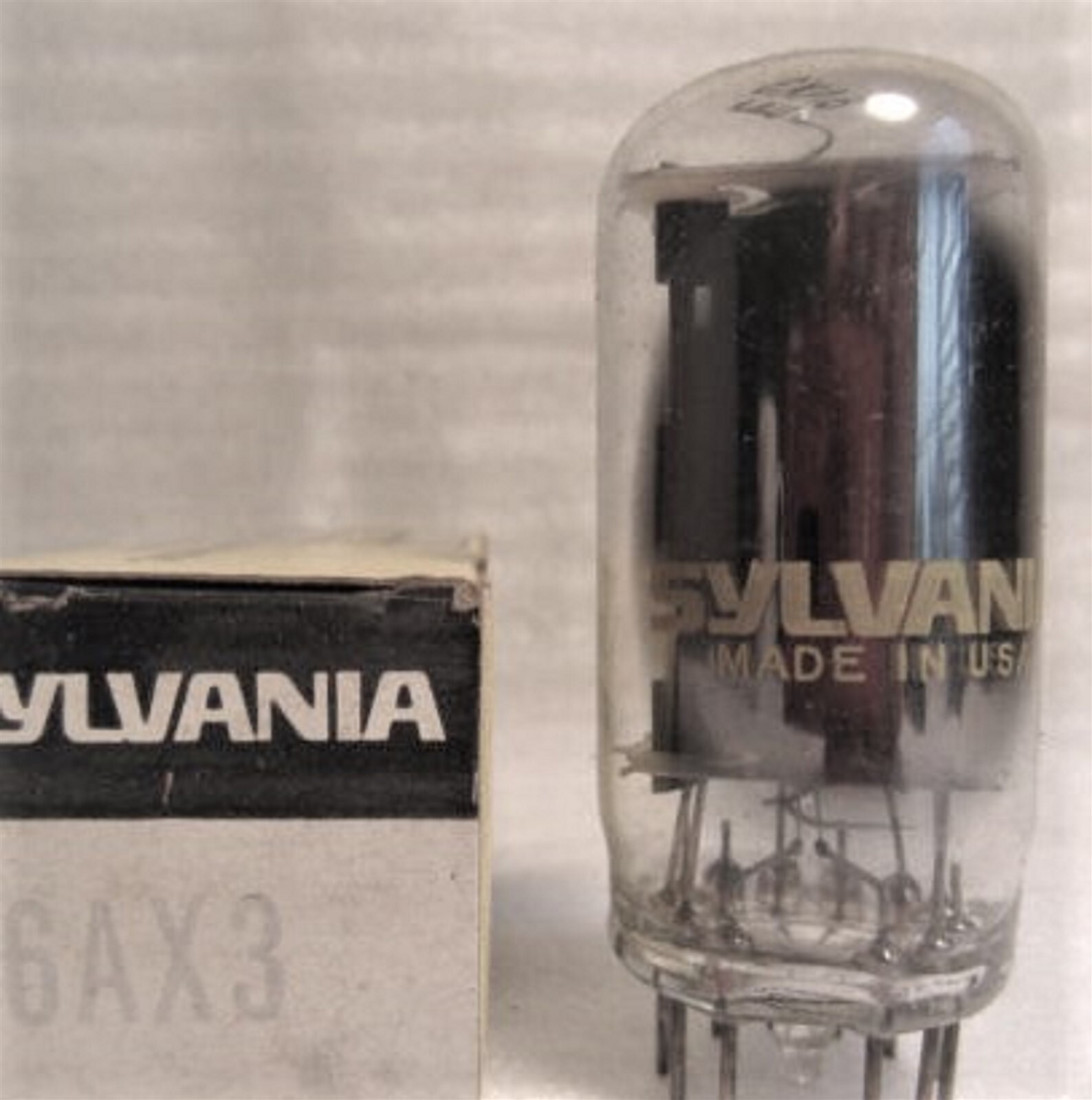6AX3 TUBE SYLVANIA TESTED & BOXED VINTAGE COMMERCIAL SURPLUS