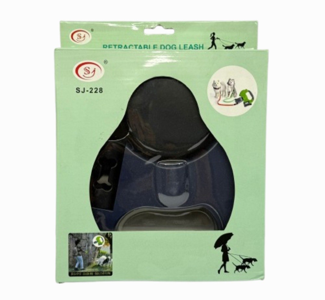 360DEGREE DOUBLE HEAD TRACTION ROPE NYLON DOG UNI LEASH AUTO Size Medium
