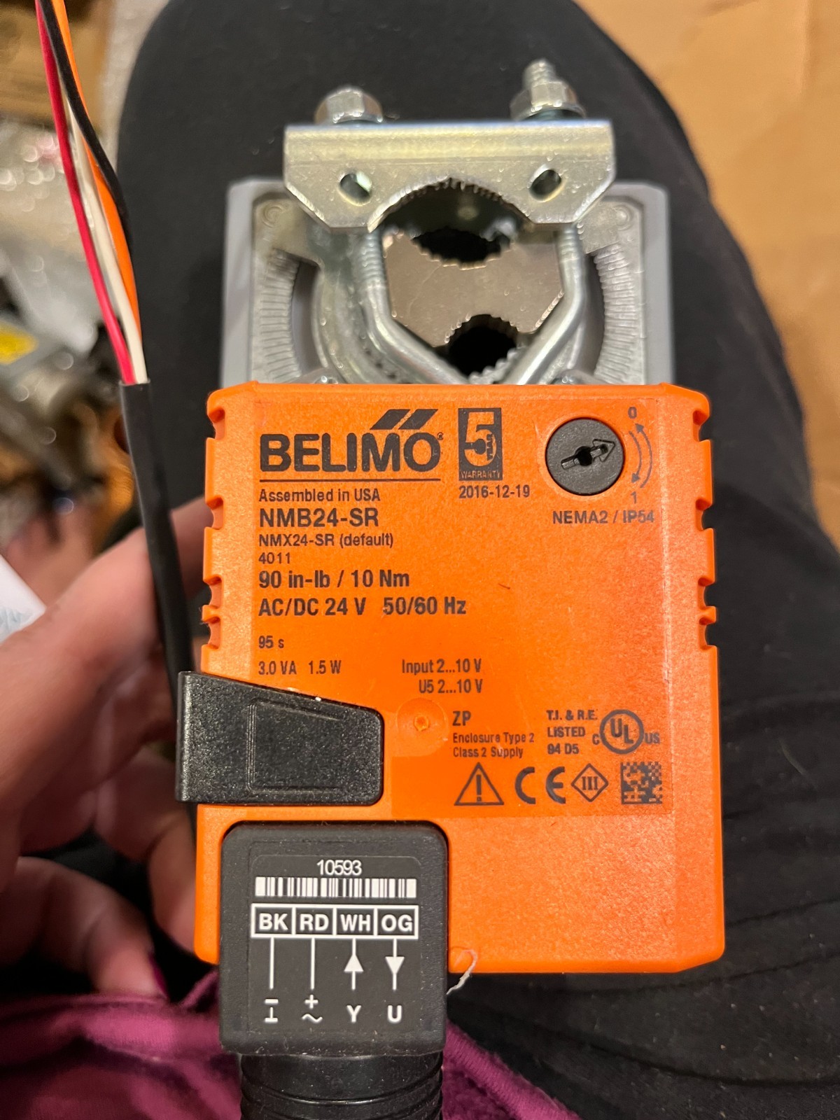 Belimo LMB24-SR.1 2-10Vdc 45in-lb Non-Spring Return Actuator