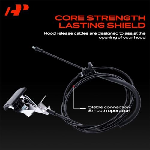 79 inch Front Hood Latch Release Cable with Handle | Compatible with Nissan