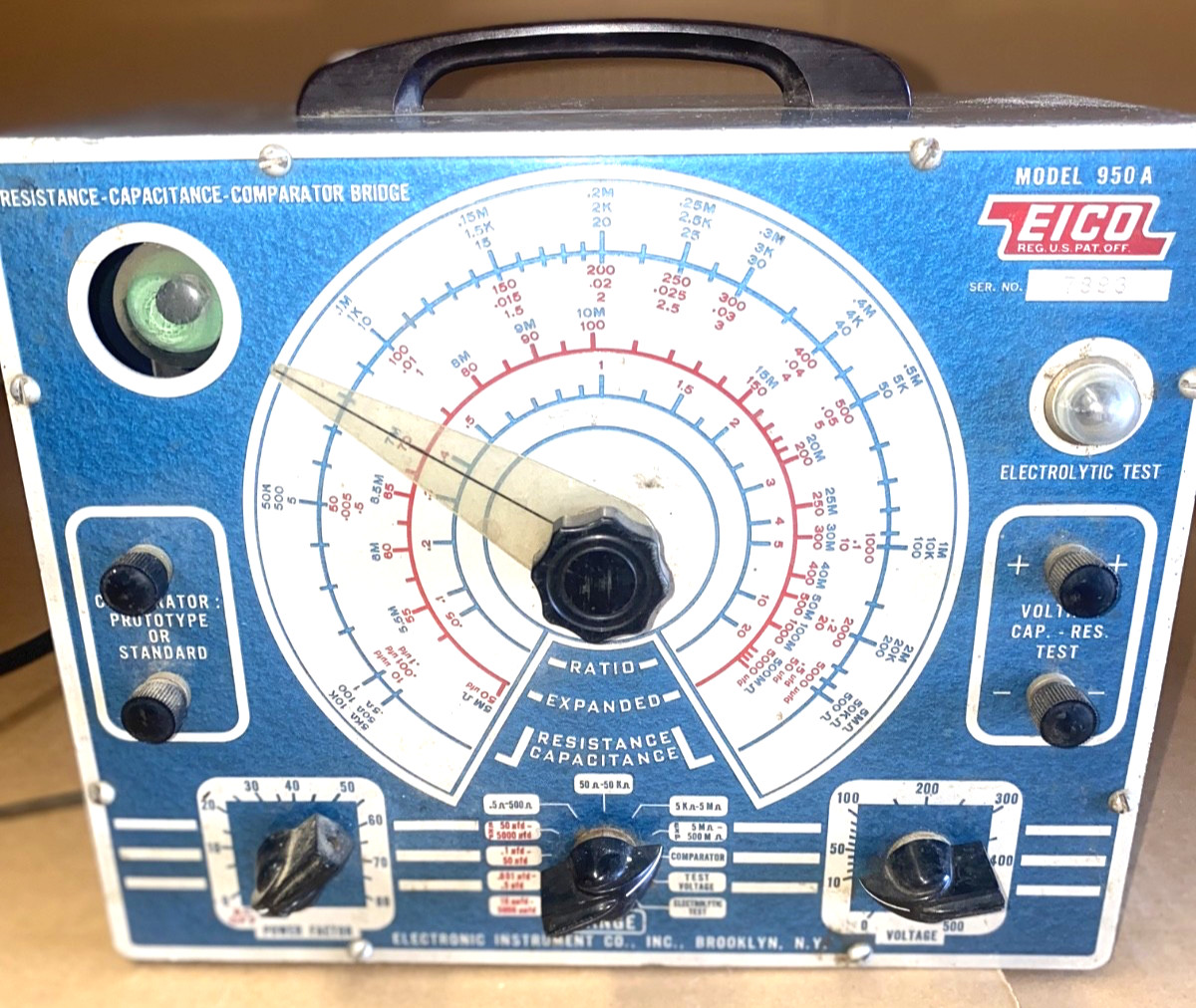 vintage eico electronic instrument co 950A EICO RESISTANCE CAPACTANCE COMPARATOR