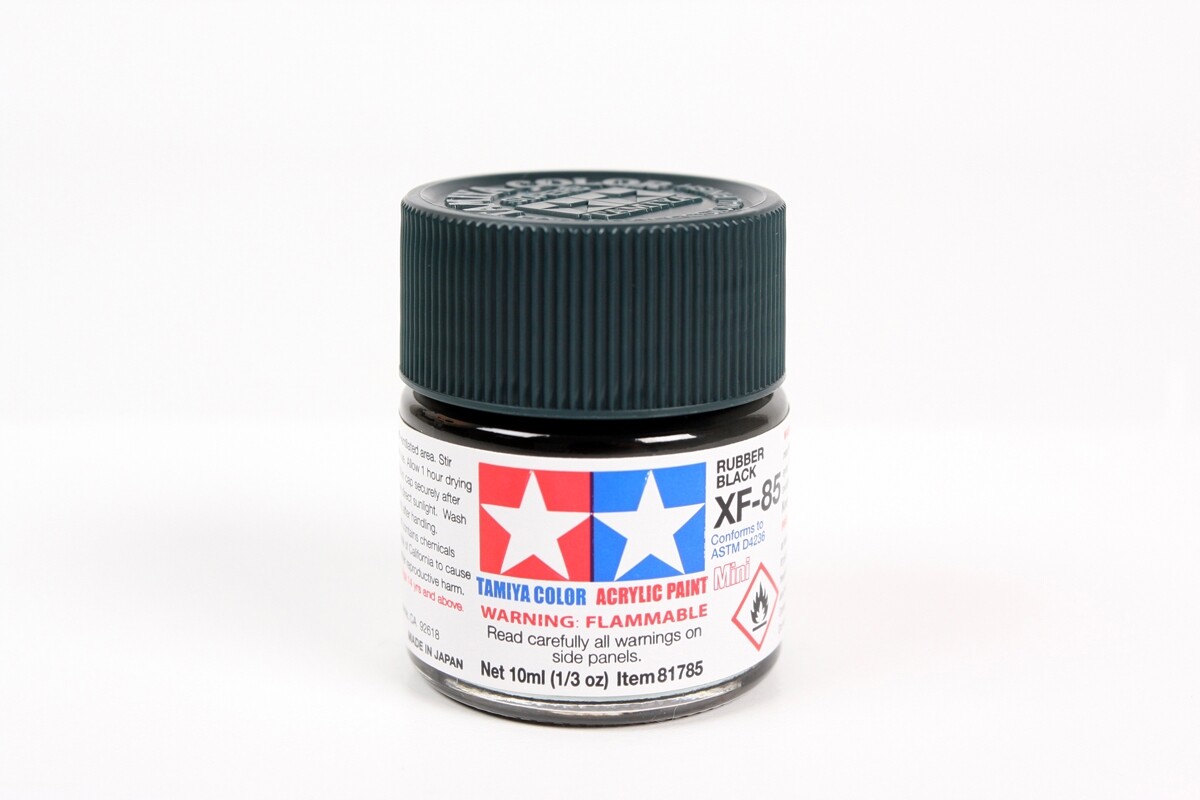 Tamiya 81785 Acrylic Mini XF85 Rubber Black (10ml)