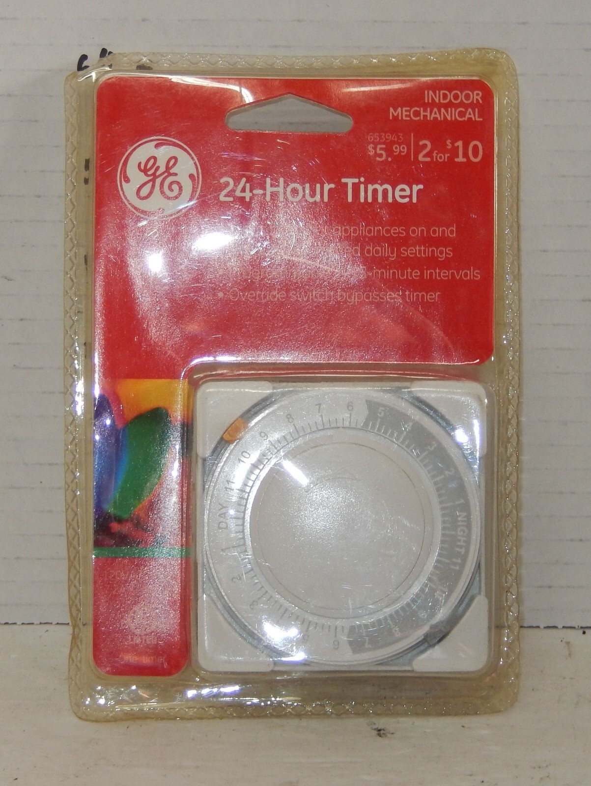 GE Indoor 24-Hour Basic Timer White New Sealed