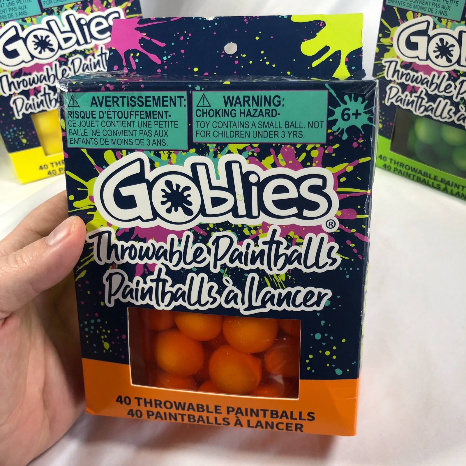 LOT of (4) Boxes Goblies Throwable Paintballs Total Blue Green Orange Yellow NEW