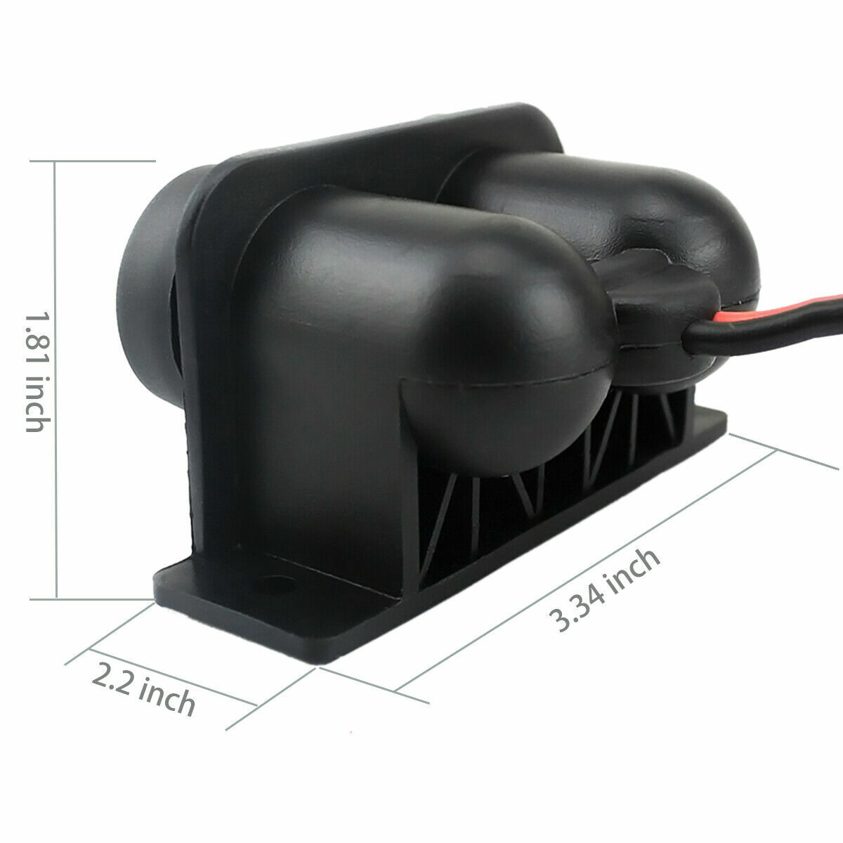 12V Waterproof Power Dual Socket Car Motorcycle Cigarette Lighter Plug