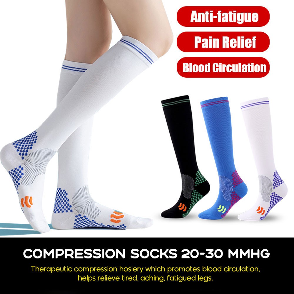 3Pair Medical Sport Compression Socks Men 20-30 mmhg Run Stockings Varicose Vein