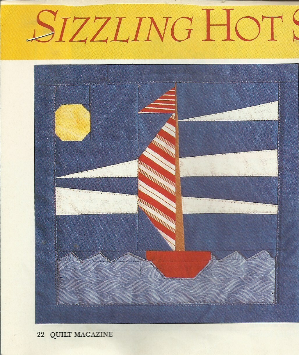 E0857  SAILBOAT MINI SQUARE QUILT PATTERN/INSTRUCTIONS