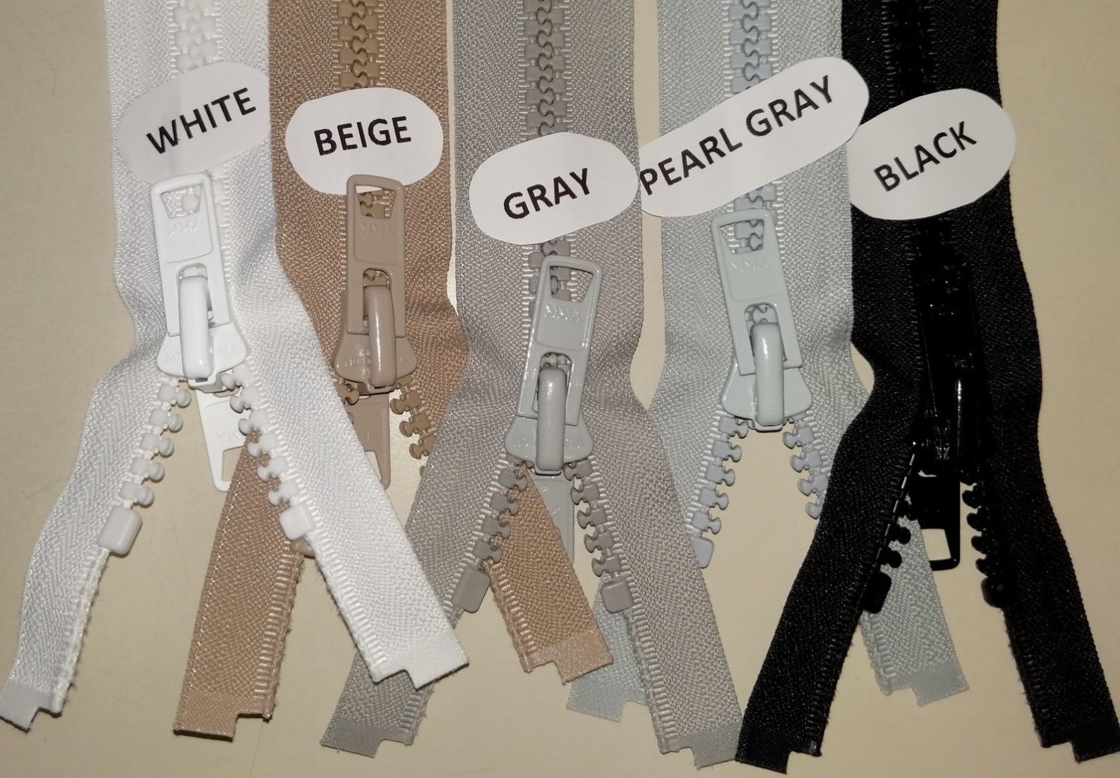 YKK #10 Marine Boat Top Zippers, Outdoor Canvas Many Sizes & Colors, Heavy Duty