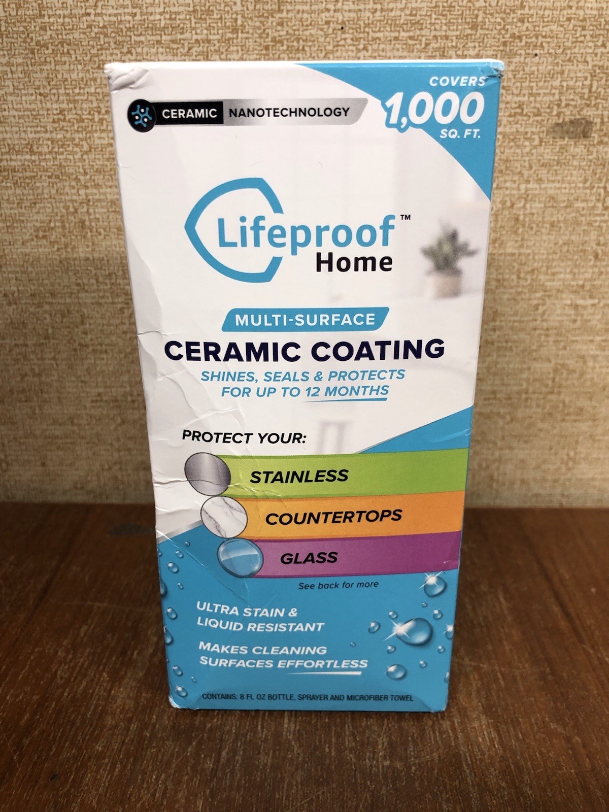 NEW Lifeproof HOME MULTI-SURFACE CERAMIC COATING COMPLETE KIT BOX DAMAGE 8 OZ