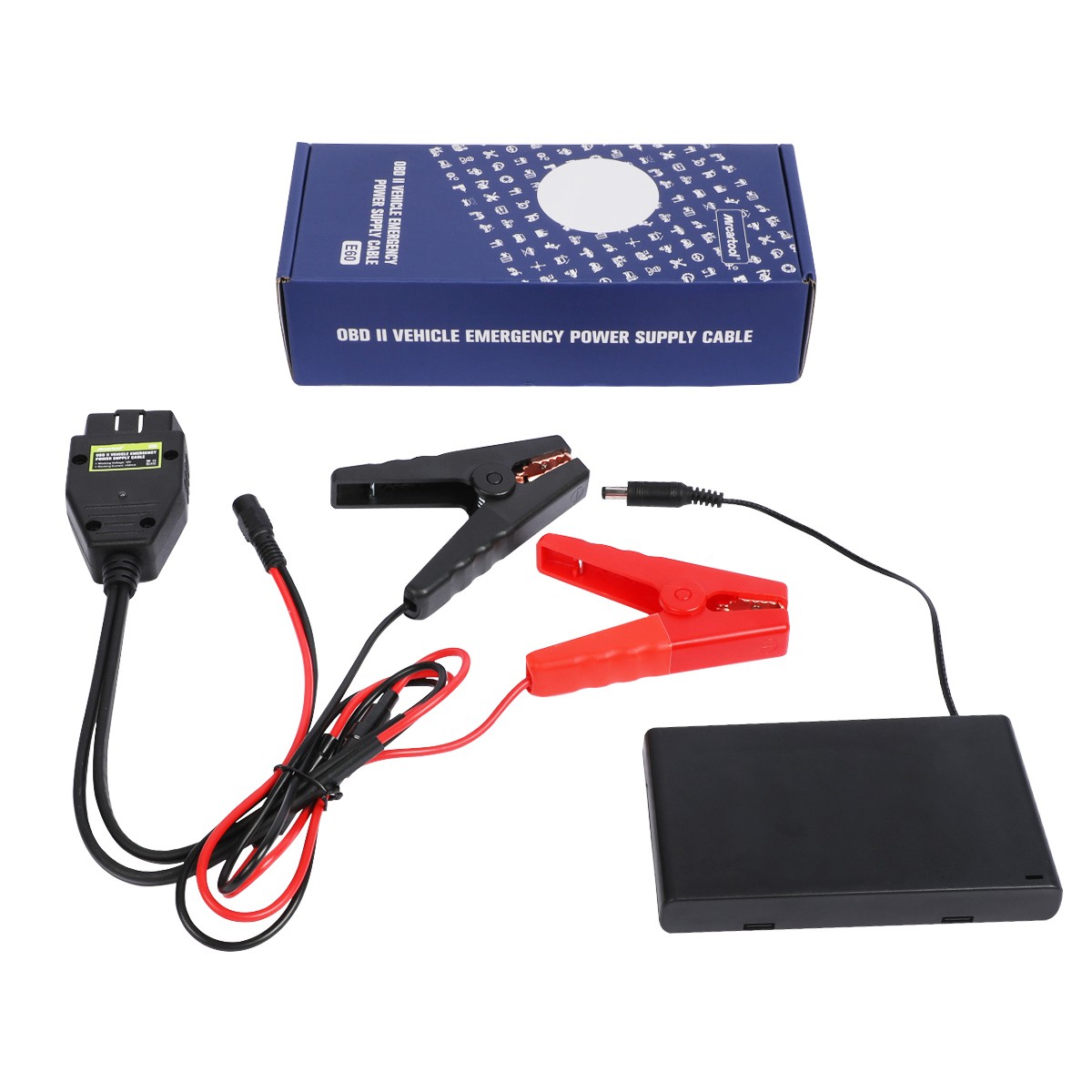 E60 OBDII Vehicle Emergency Power Supply Cable Car Memory Saver Dual Power