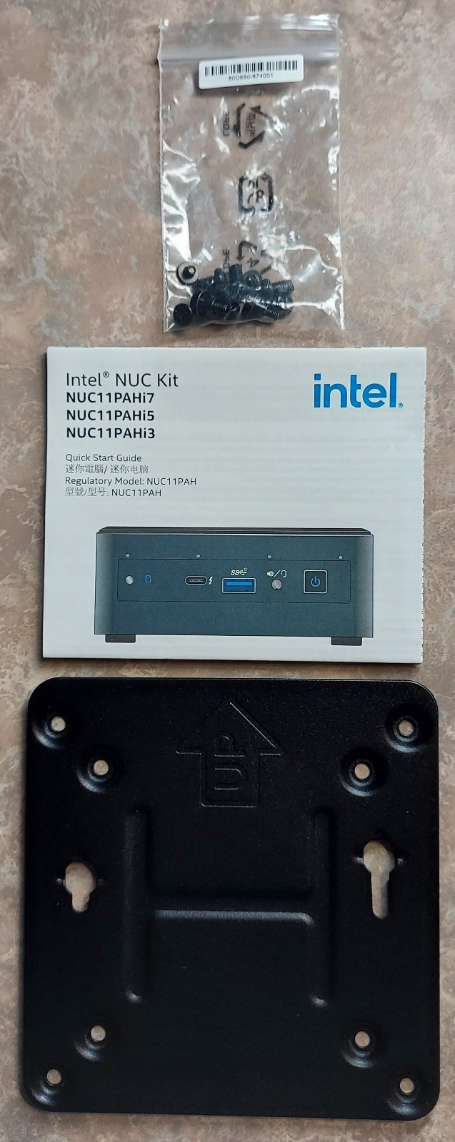 Intel NUC Original Vesa Mount Bracket Mounting Plate with Screws
