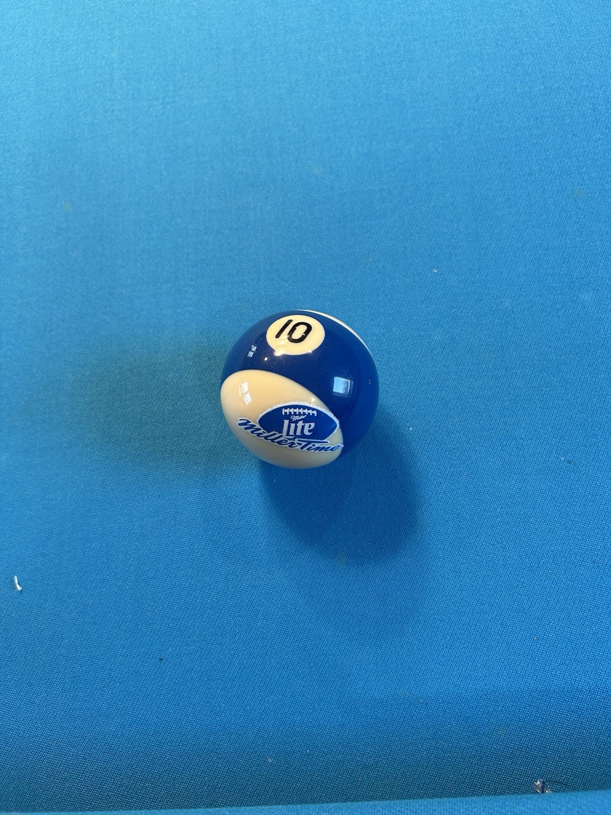 Miller Light Football Logo Individual #10 Ten Pool Ball
