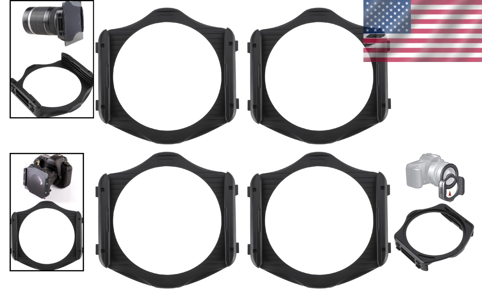 Essential 4-Pack Filter Holders for Cokin P Series Filters - Easy Install