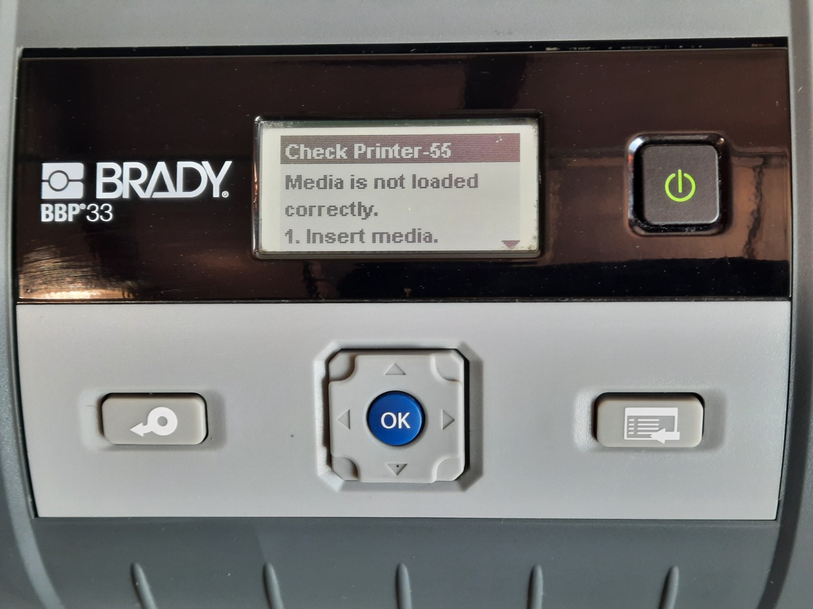 Brady BBP33 Industrial Label Printer-With Power Cord-( Powers On )-UNTESTED
