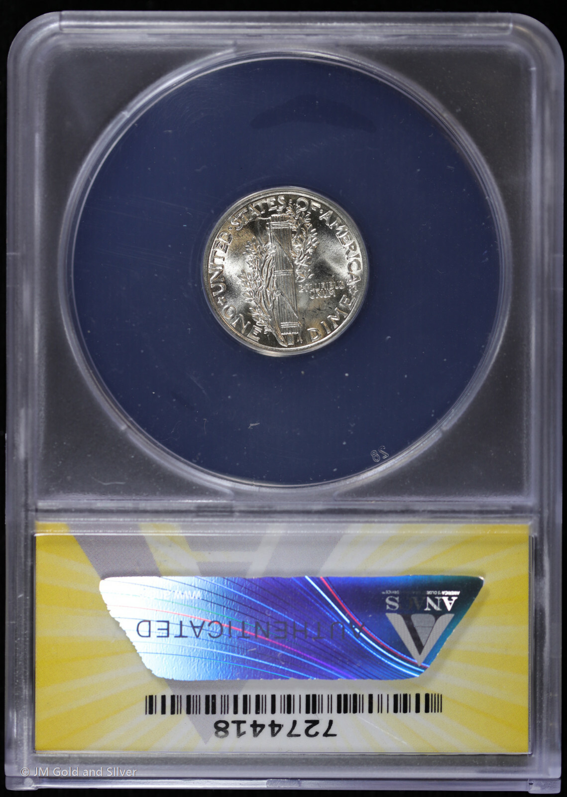 1940 10c Silver Mercury Dime ANACS MS 64 FSB | UncirculatedB BU Full Split Bands