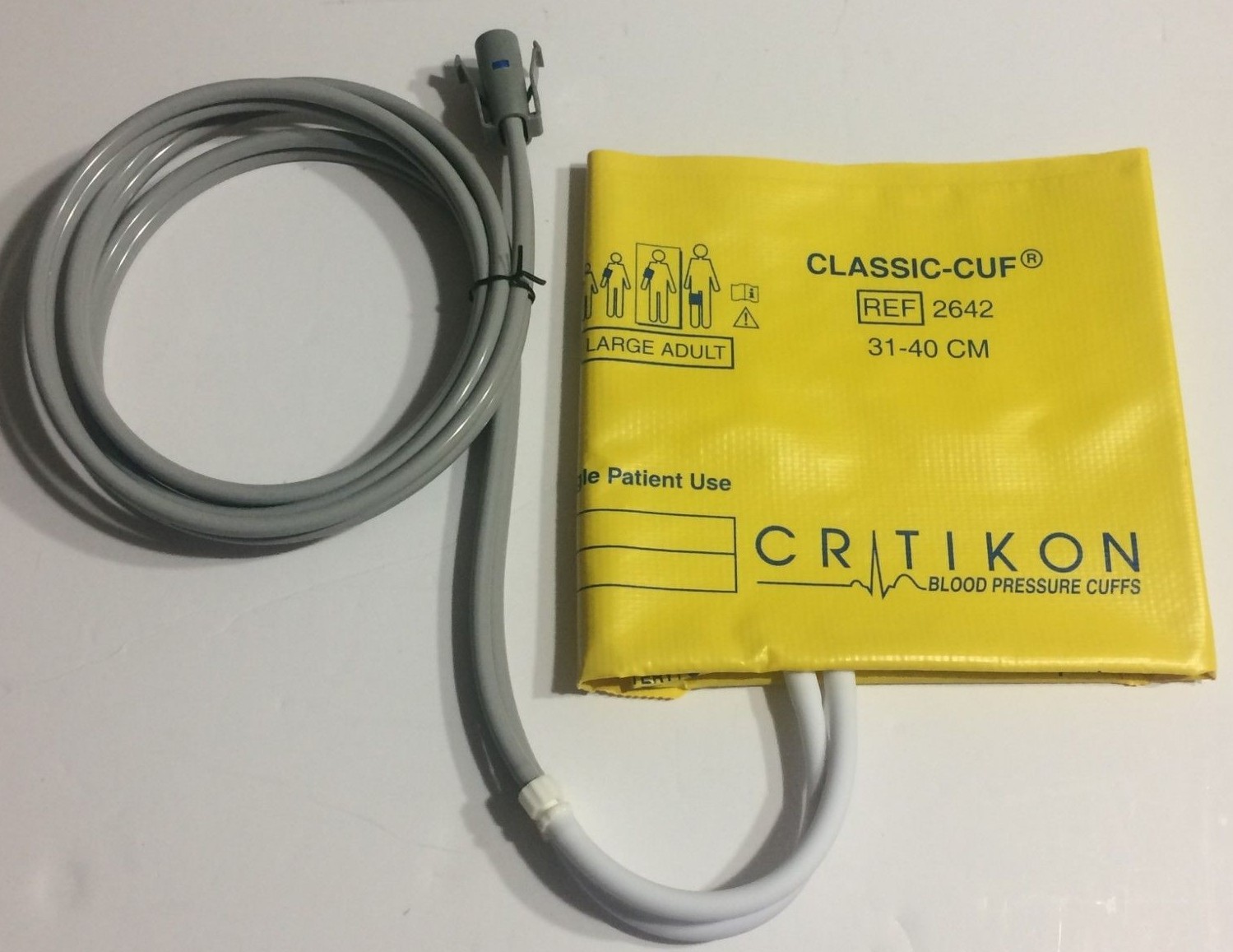 GE Dinamap Critikon Compact MPS Blood Pressure BP Hose Tube Large Adult Cuff