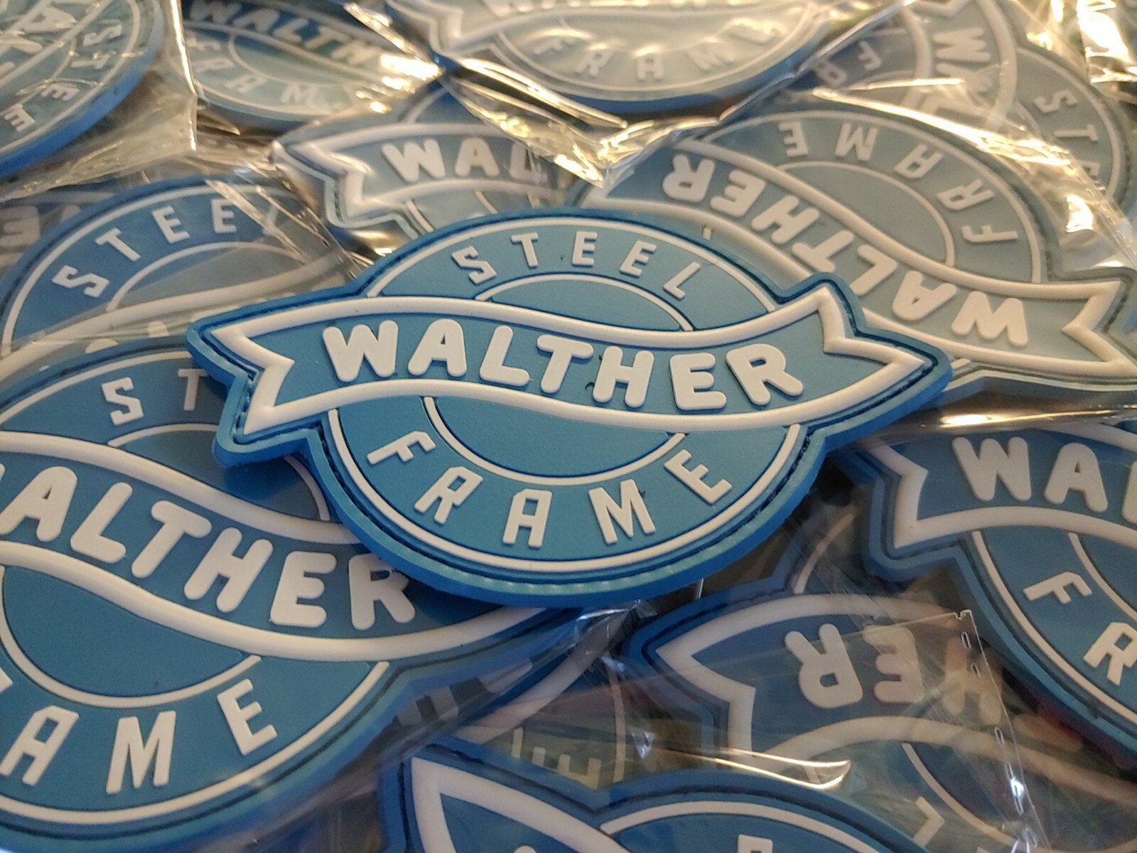 WALTHER - 2D & 3D PVC PATCH -WHITE & BLUE