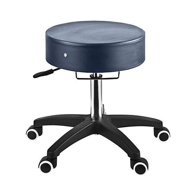 Rolling Work Stool Seat Chair Tattoo Hair Stylist Massage Masseuse Adjustable