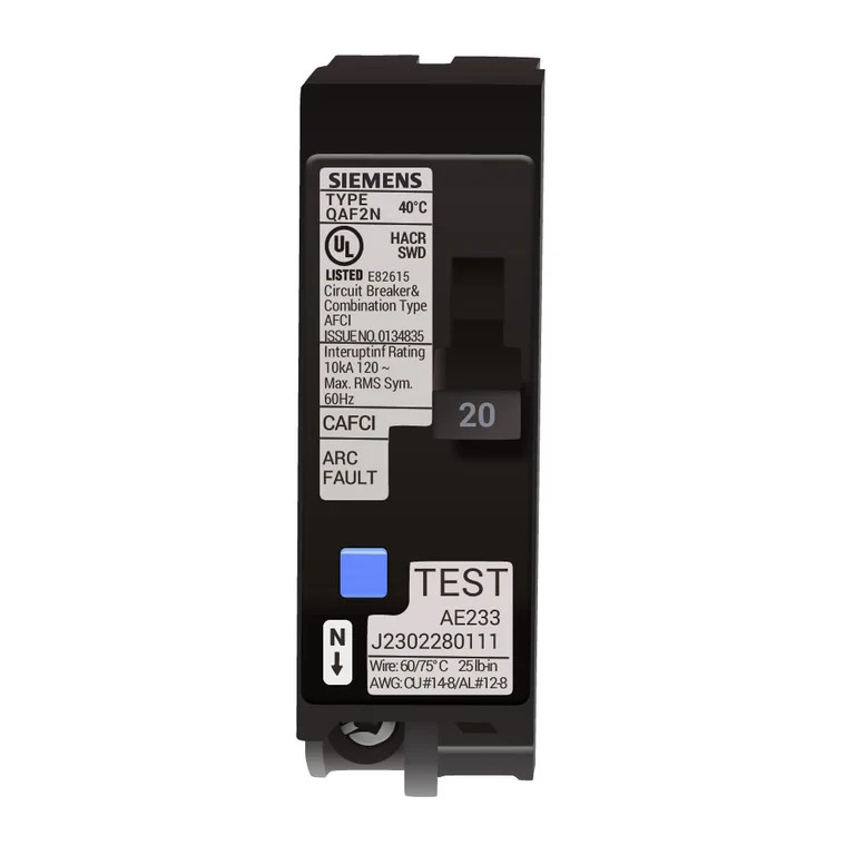 Siemens QA120AFCN 20 Amp Arc Fault Circuit Breaker |