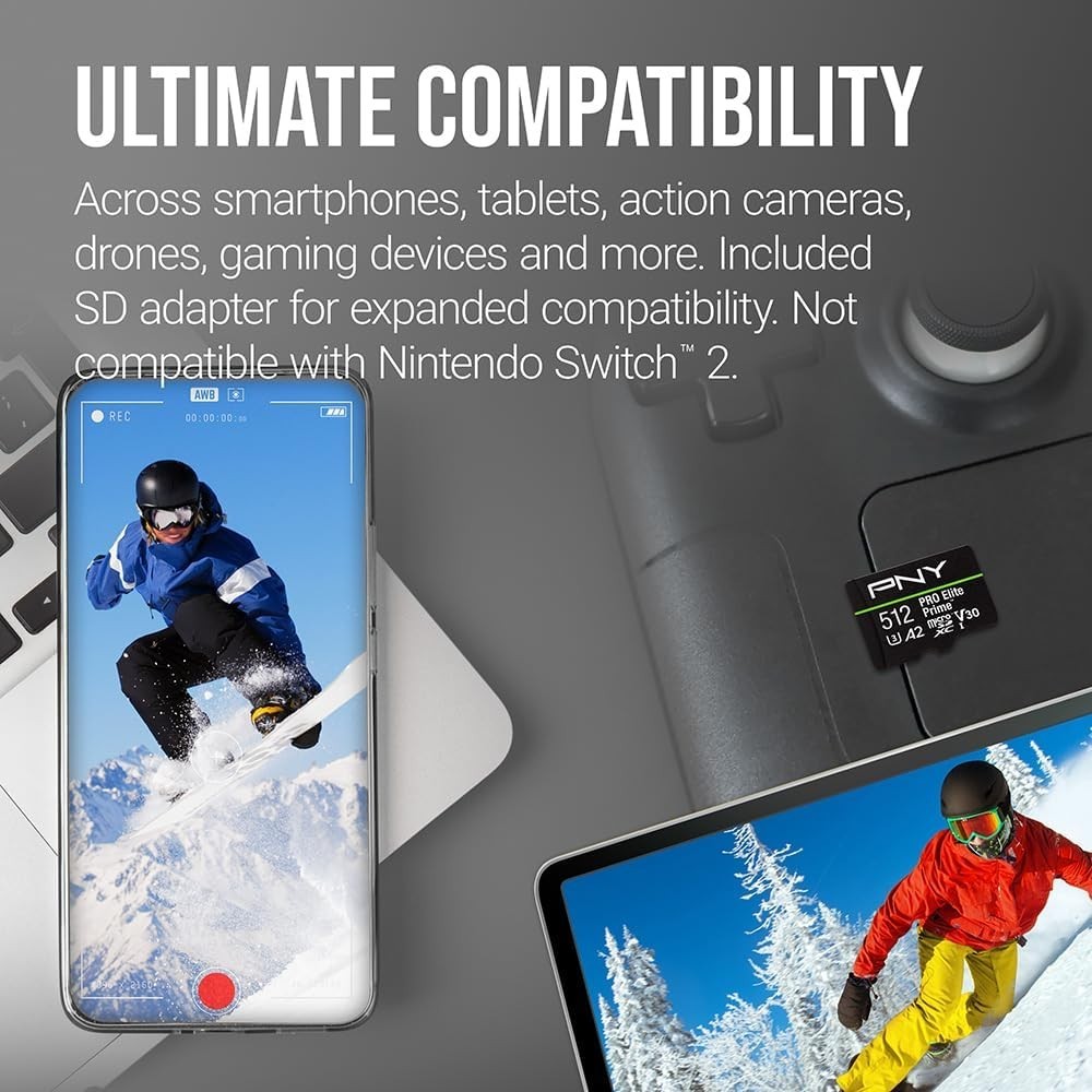PRO Elite Prime 512GB microSDXC - 200MB/s Read, 150MB/s Write, Durable