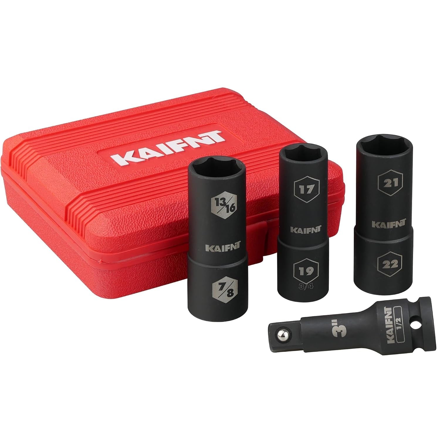 Extra Thin Wall Impact Socket Set 1/2 Inch Drive Lug Nut Sockets Regular Sizes